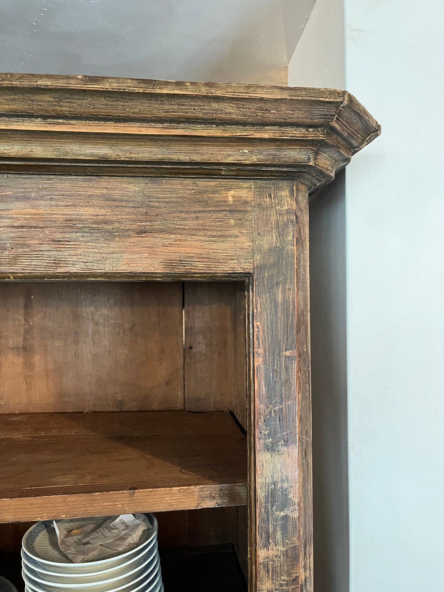 GRAN APARADOR ANTIGUO DE MADERA MACIZA NORTE FRANCIA S-XIX