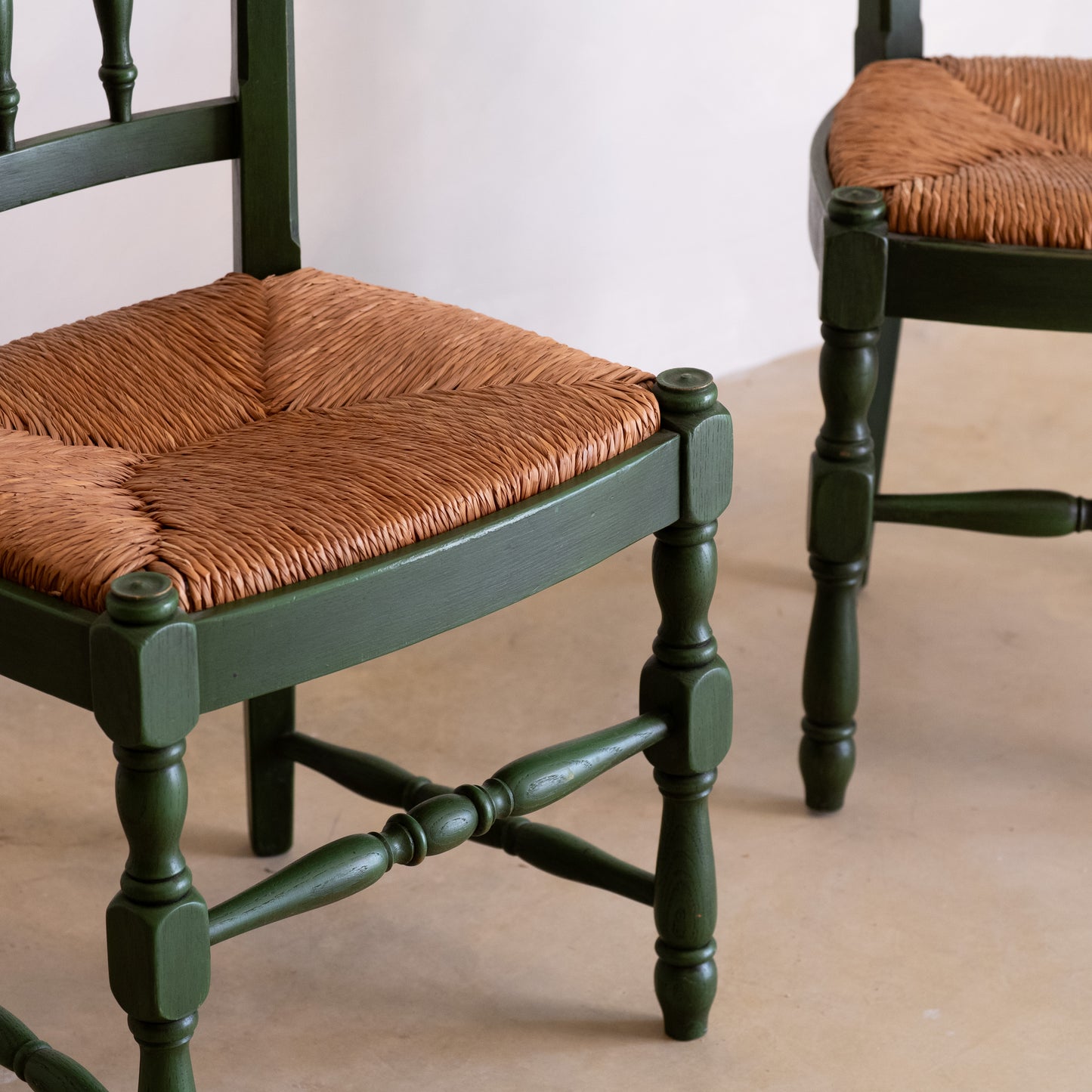 CONJUNTO 6 SILLAS RÚSTICAS ITALIANAS AÑOS 60