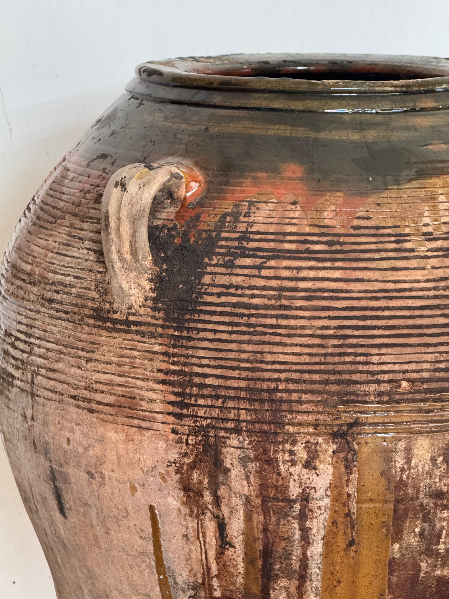 TINAJA DE ACEITE DE TERRACOTA XIX-XX alto 75cm