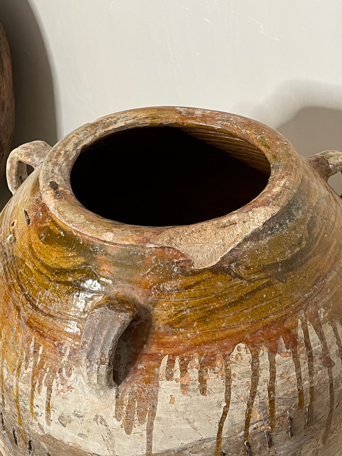 TINAJA DE ACEITE LAÑADA DE TERRACOTA XIX-XX