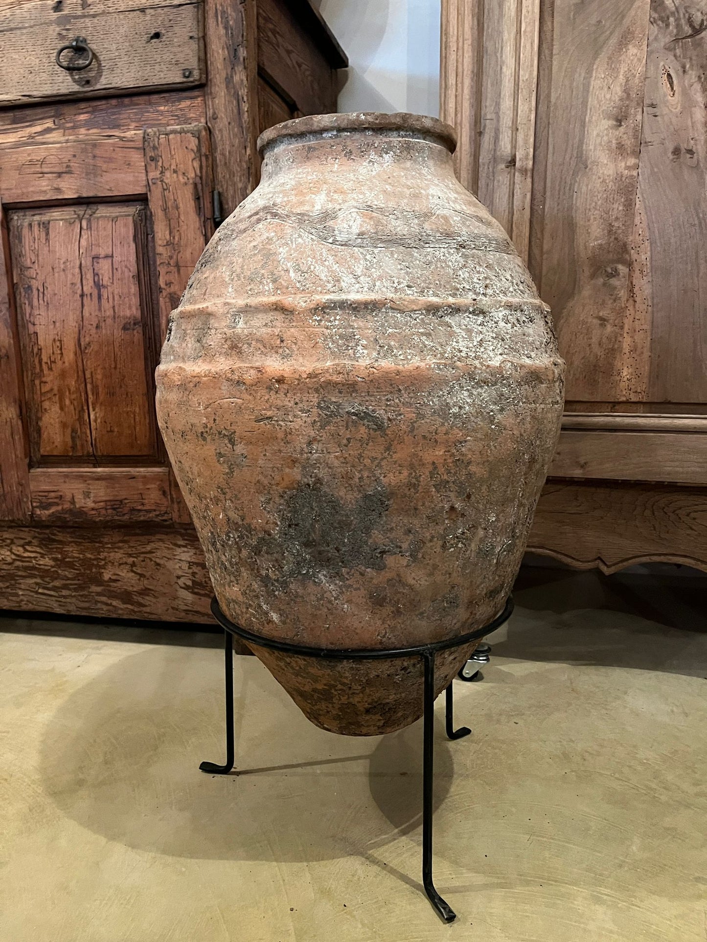 JARRA DE ALMACENAMIENTO DE TERRACOTA DE ANATOLIA, POSIBLEMENTE DEL SIGLO XVIII-XIX