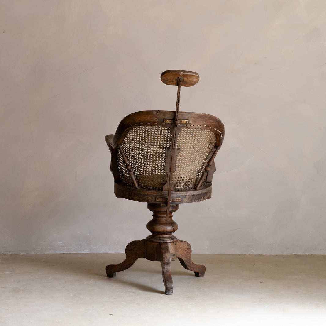 SILLA VICTORIANA GIRATORIA DE BARBERO S XIX