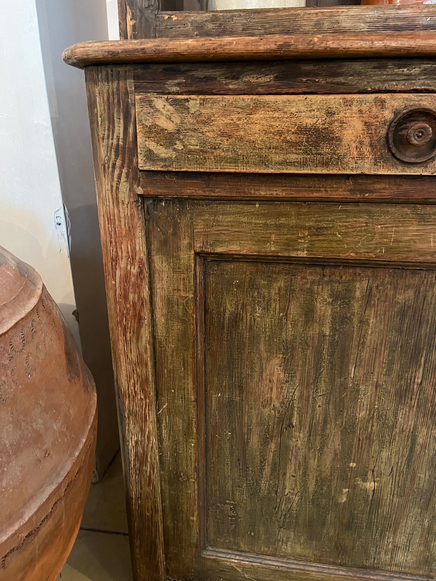 GRAN APARADOR ANTIGUO DE MADERA MACIZA NORTE FRANCIA S-XIX