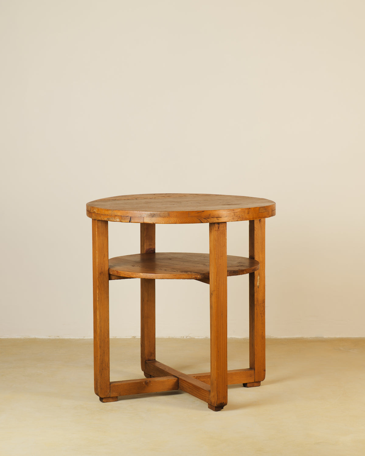 SOLID WOOD SIDE TABLE Circa 1930