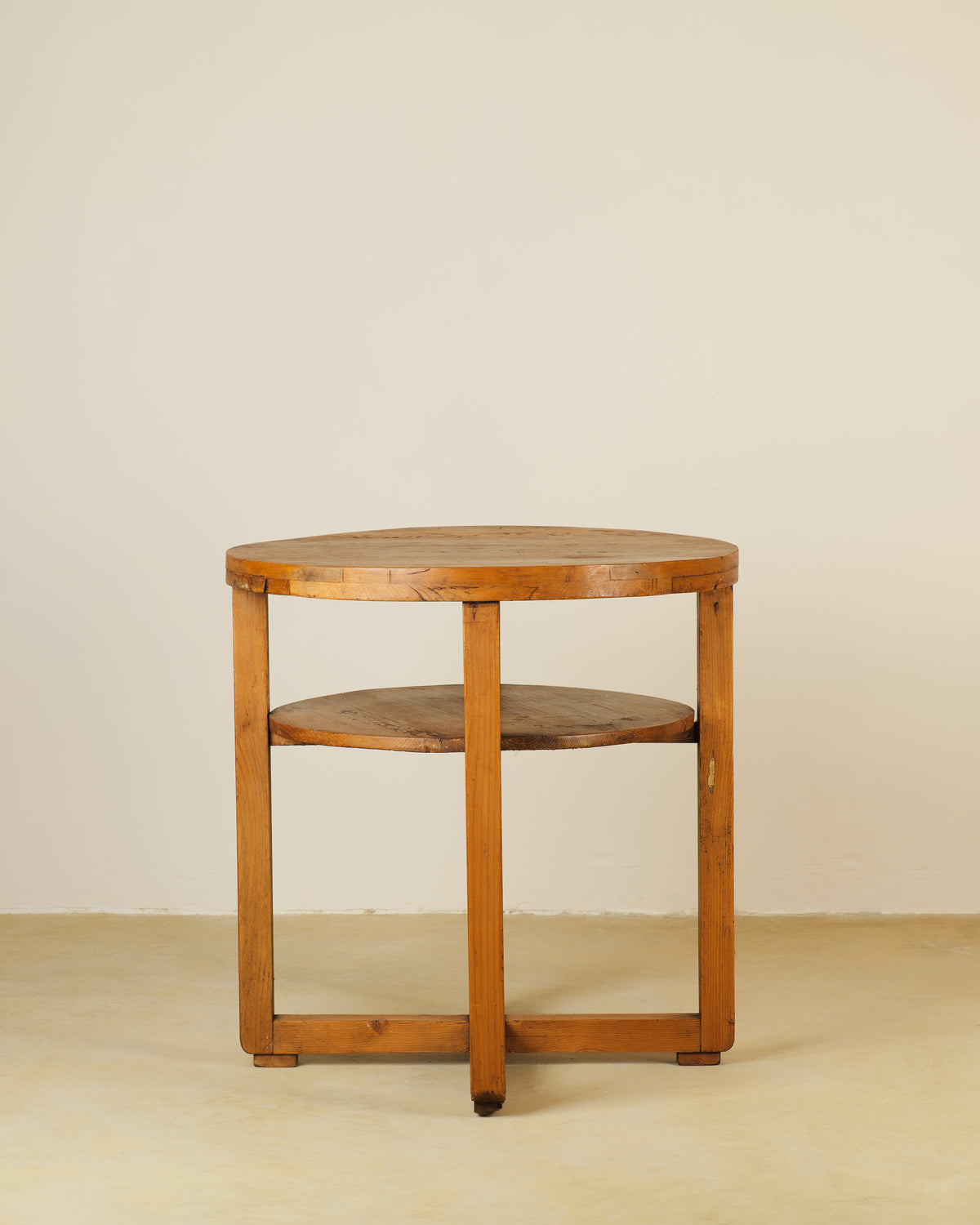SOLID WOOD SIDE TABLE Circa 1930