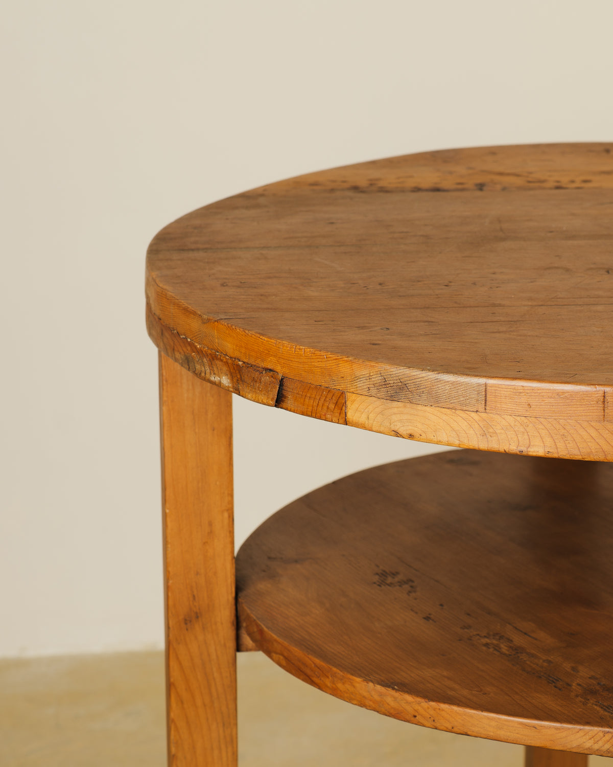 SOLID WOOD SIDE TABLE Circa 1930