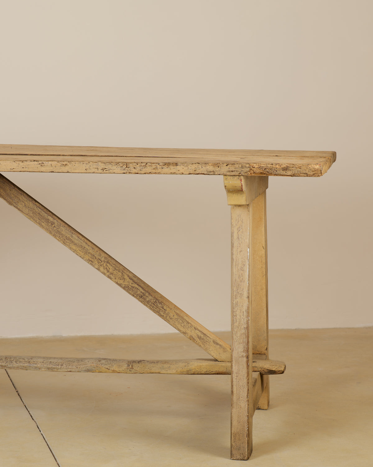 MESA CABALLETE DE PINO ITALIANO FINALES S. XIX ·