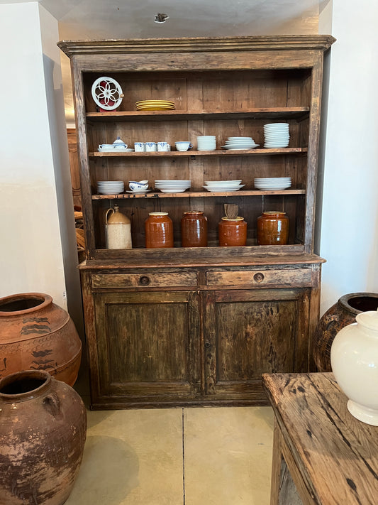 GRAN APARADOR ANTIGUO DE MADERA MACIZA NORTE FRANCIA S-XIX