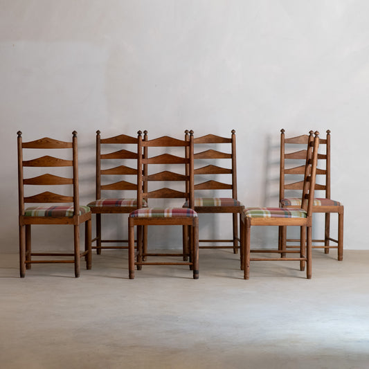 CONJUNTO 6 SILLAS RÚSTICAS DE LOS AÑOS 60 Y 70