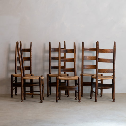 CONJUNTO 6 SILLAS RÚSTICAS