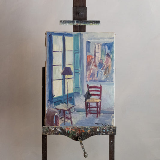 CUADRO "INTERIOR D'ESTUDI" HERRERA 1975