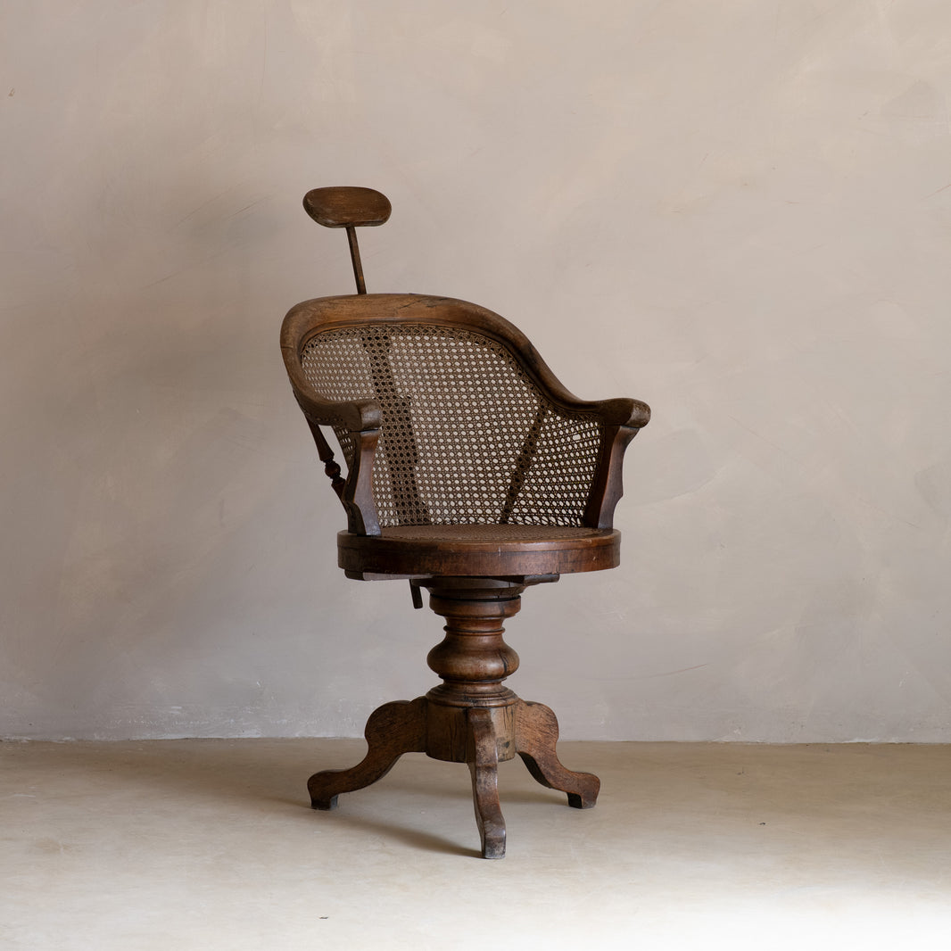 SILLA VICTORIANA GIRATORIA DE BARBERO S XIX