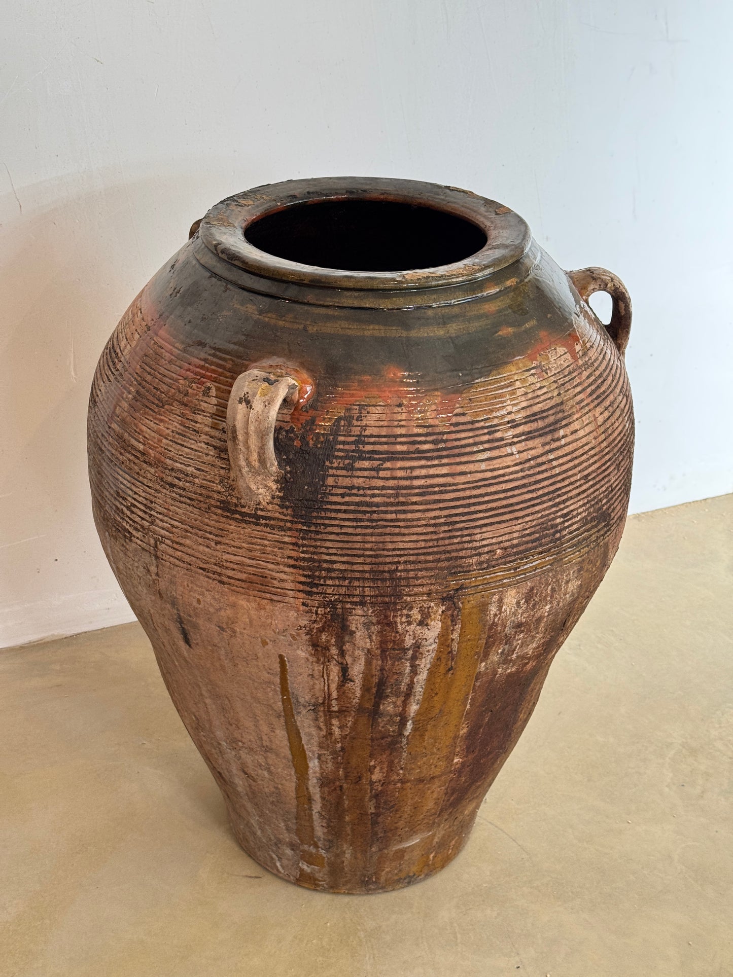 TINAJA DE ACEITE DE TERRACOTA XIX-XX alto 75cm