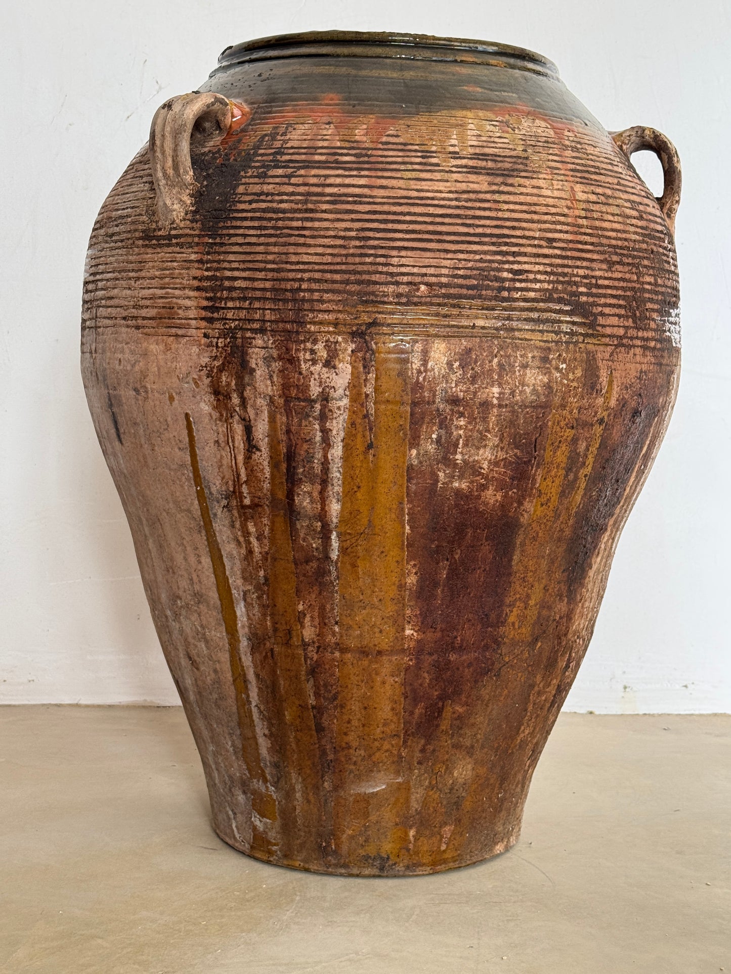 TINAJA DE ACEITE DE TERRACOTA XIX-XX alto 75cm