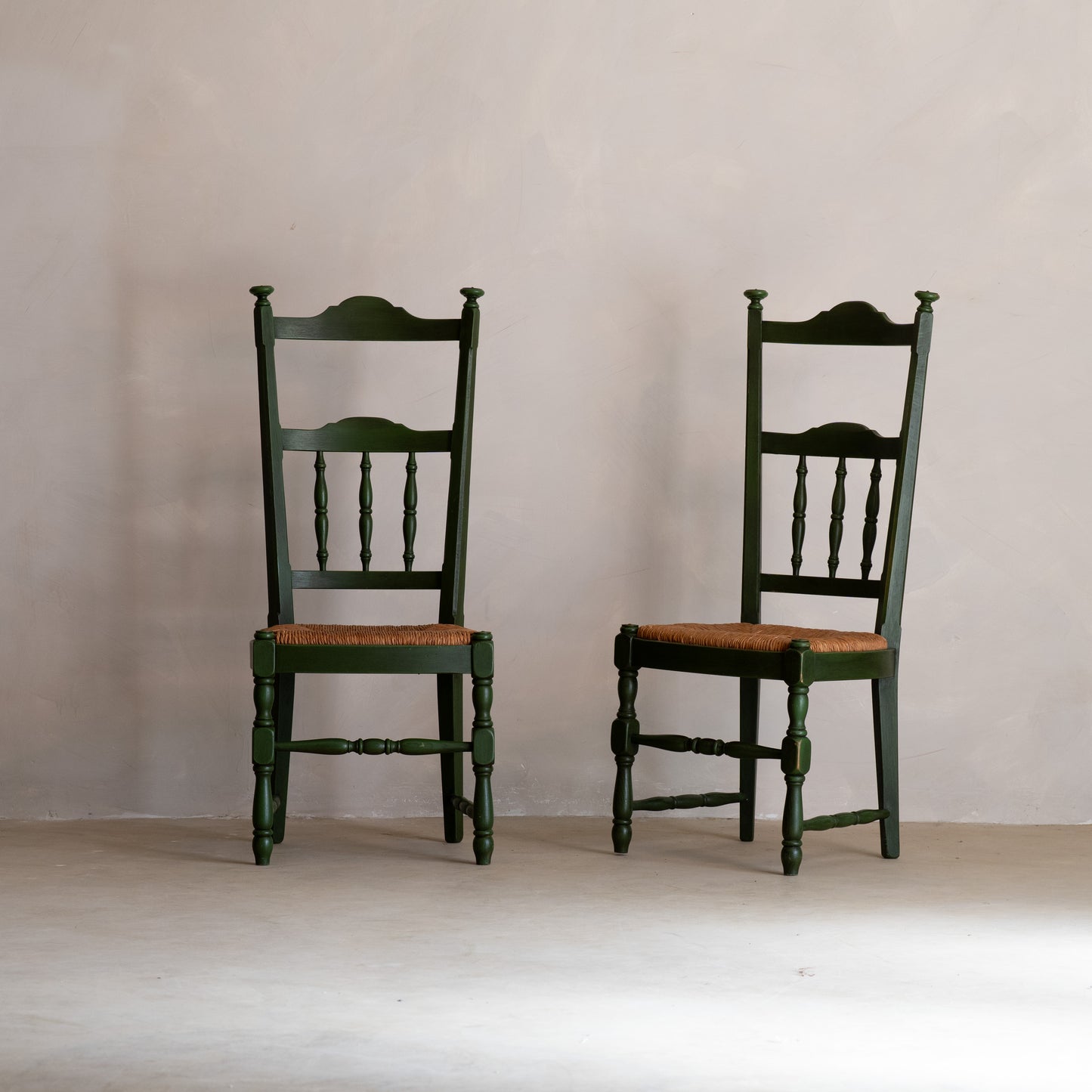 CONJUNTO 6 SILLAS RÚSTICAS ITALIANAS AÑOS 60