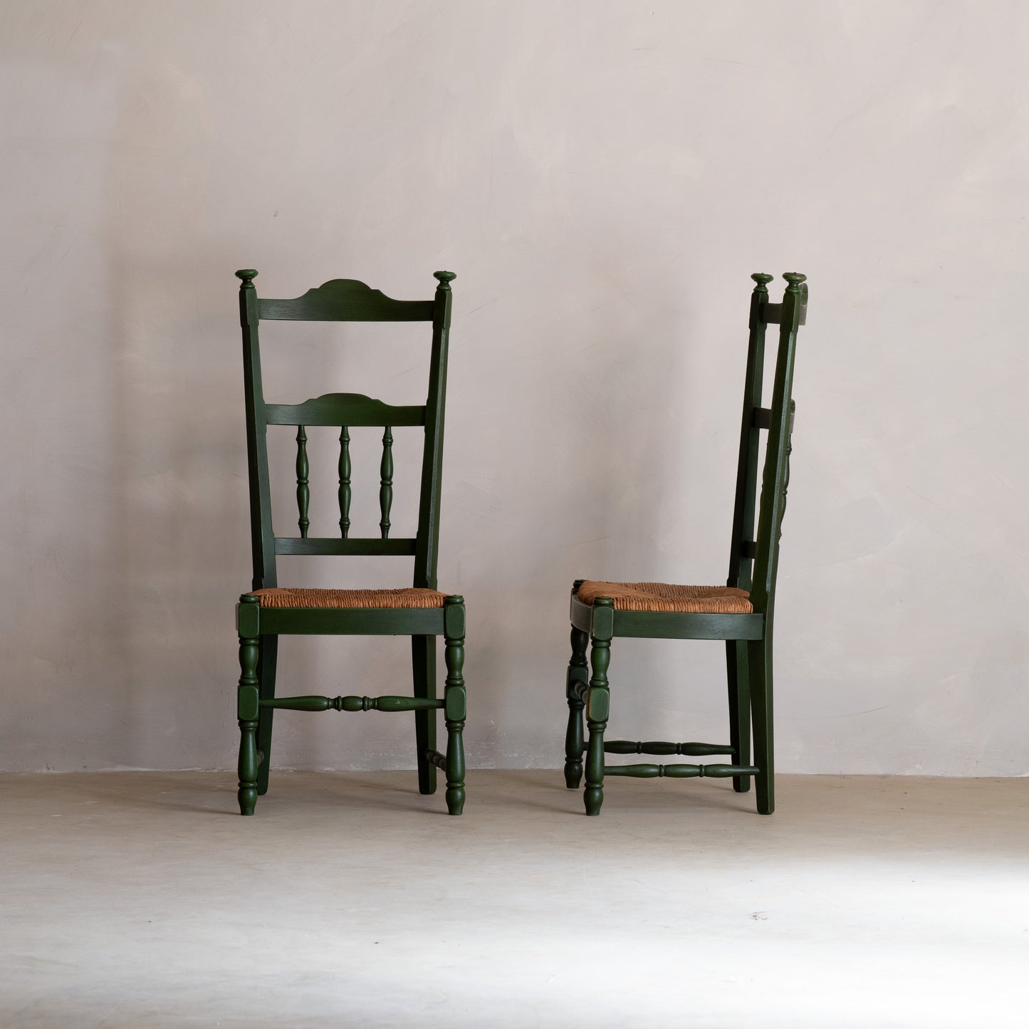 CONJUNTO 6 SILLAS RÚSTICAS ITALIANAS AÑOS 60