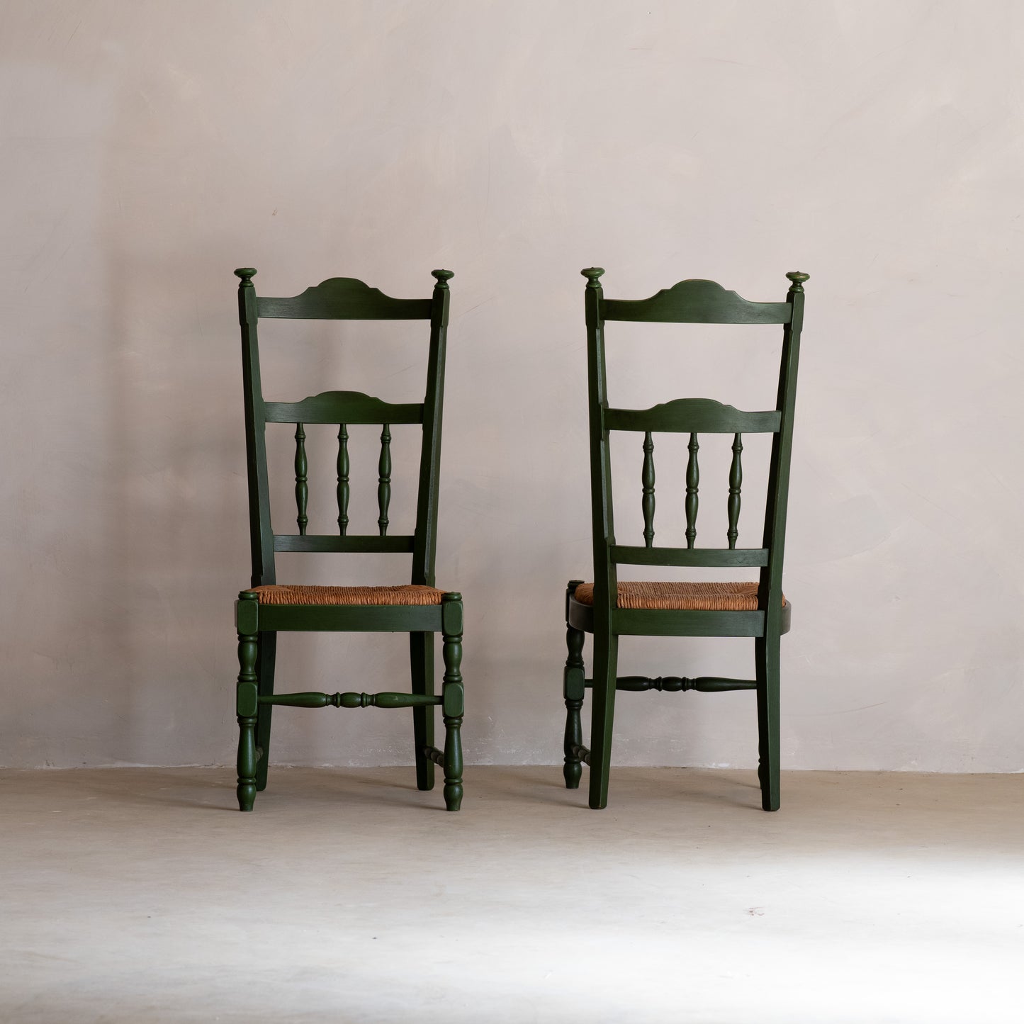 CONJUNTO 6 SILLAS RÚSTICAS ITALIANAS AÑOS 60