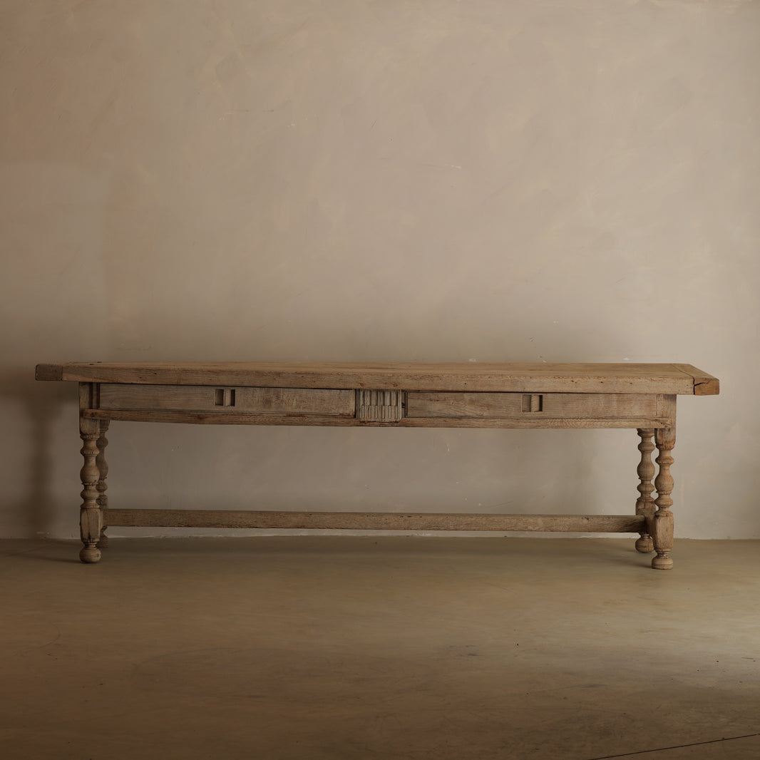 GRAN CONSOLA FRANCESA ROBLE MACIZO CIRCA 1900
