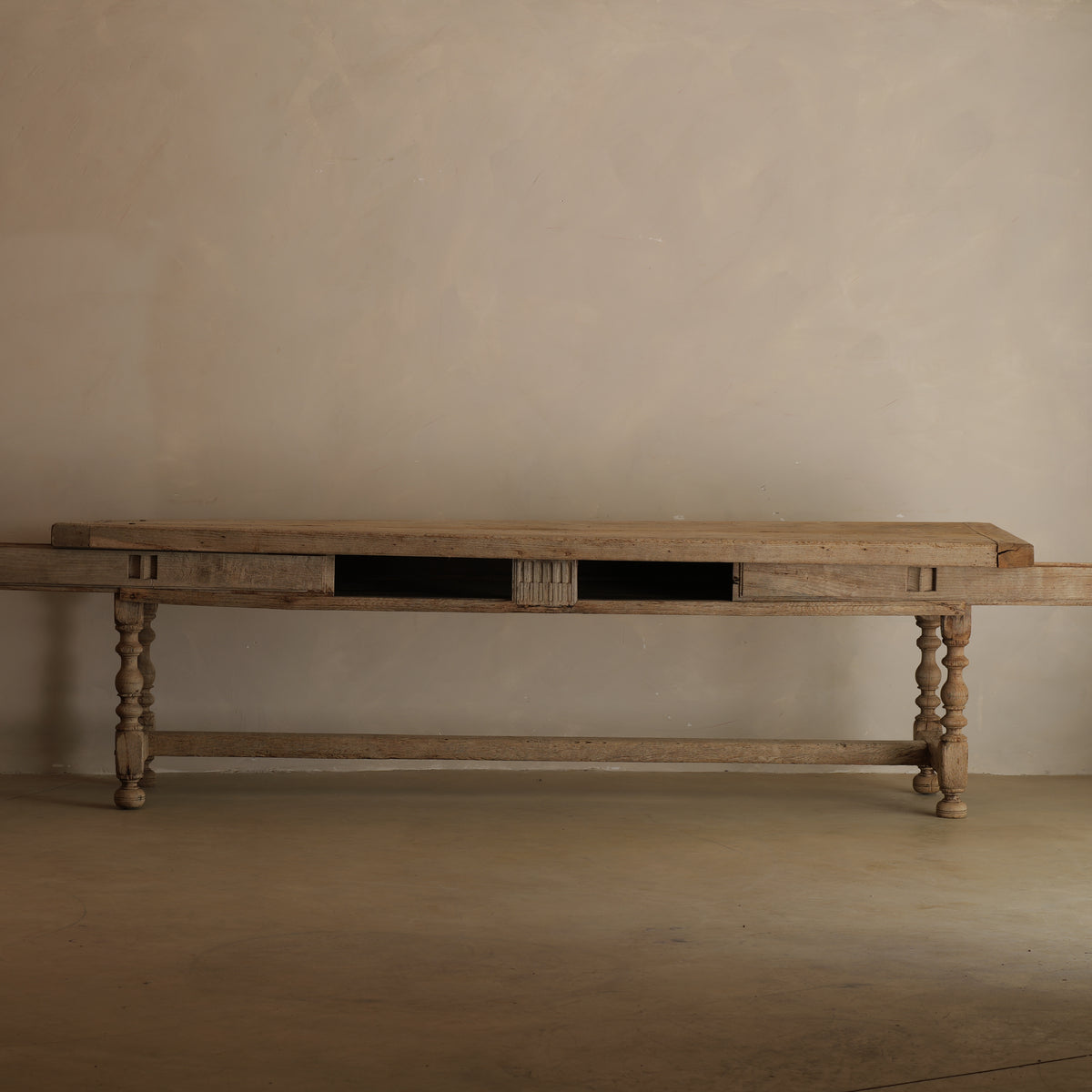 GRAN CONSOLA FRANCESA ROBLE MACIZO CIRCA 1900