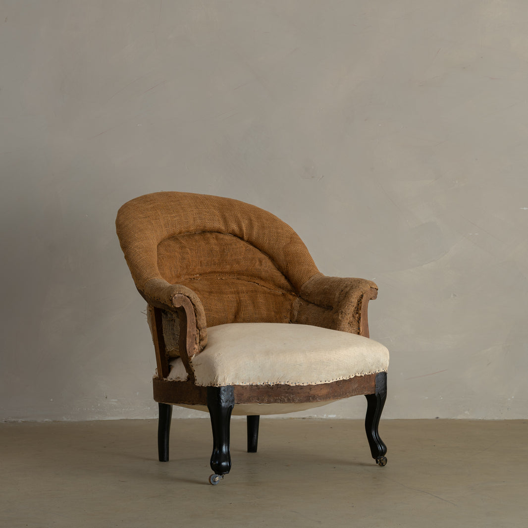 PAIR FRENCH ARMCHAIRS · 19TH CENTURY