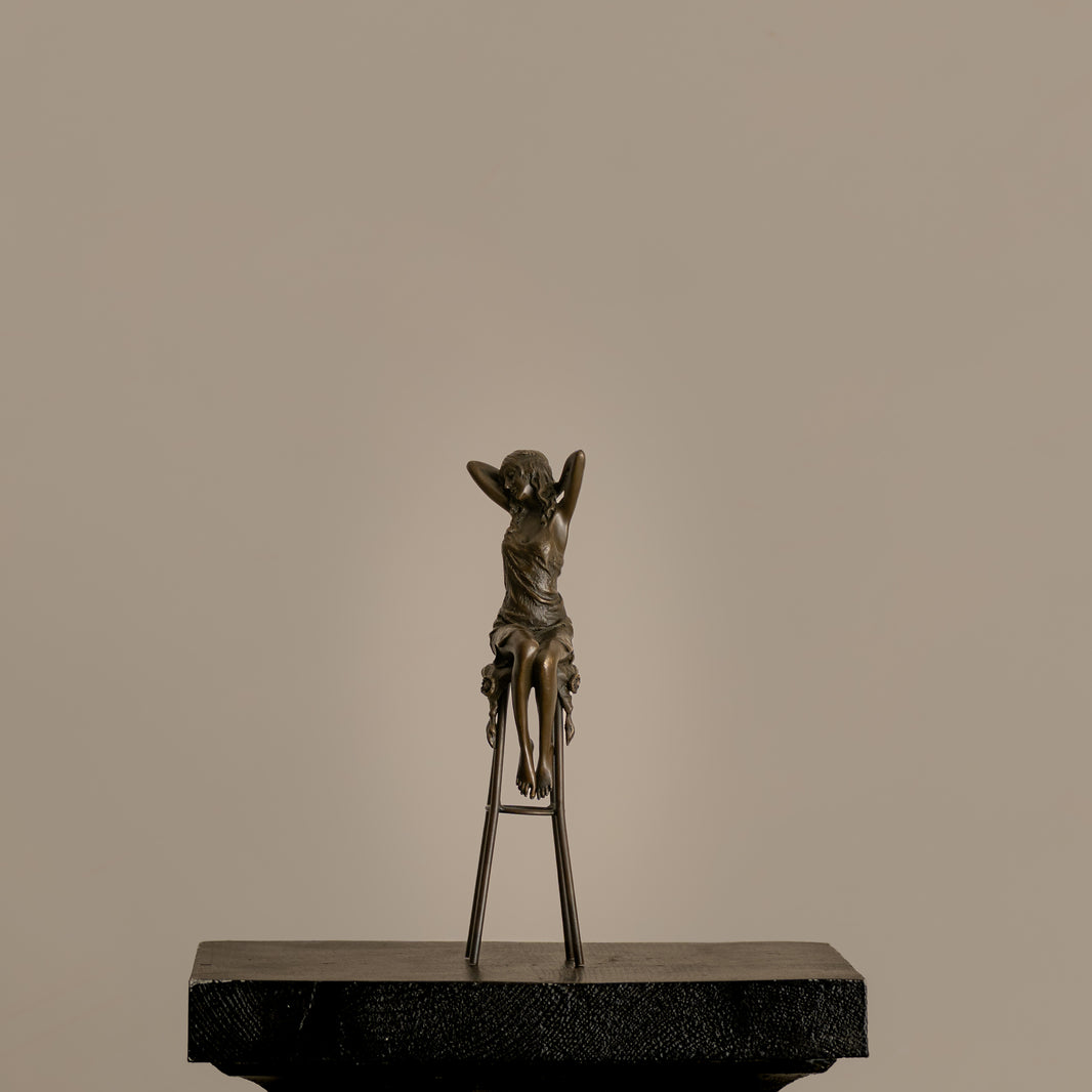 “SEATED WOMAN” SCULPTURE — PIERRE COLLINET