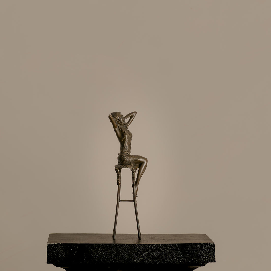 “SEATED WOMAN” SCULPTURE — PIERRE COLLINET